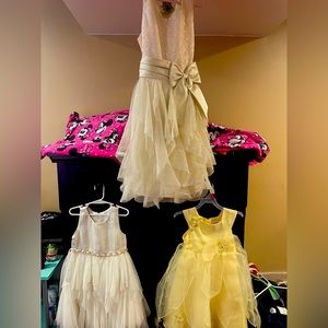3 girls dresses size 5,6 and 10